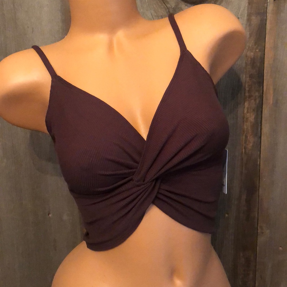 Olivaceous Twist Cami Top in Brown Size Small